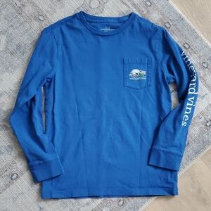 Vineyard Vines Boys Snowboarding Whale Long Sleeve Shirt SzS (8-10)